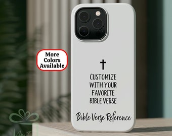 Custom Bible Verse Christian MagSafe Phone Case Gift, Favorite Scripture Mag Safe Phone Case, IPhone 13 14 15 16 17 Air Mini Plus Pro Max