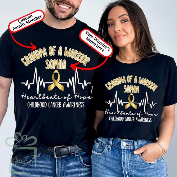 Childhood Cancer Warrior Tshirt Gold Ribbon T-Shirt Childhood Cancer Warrior Tshirt Gold Ribbon T-Shirt