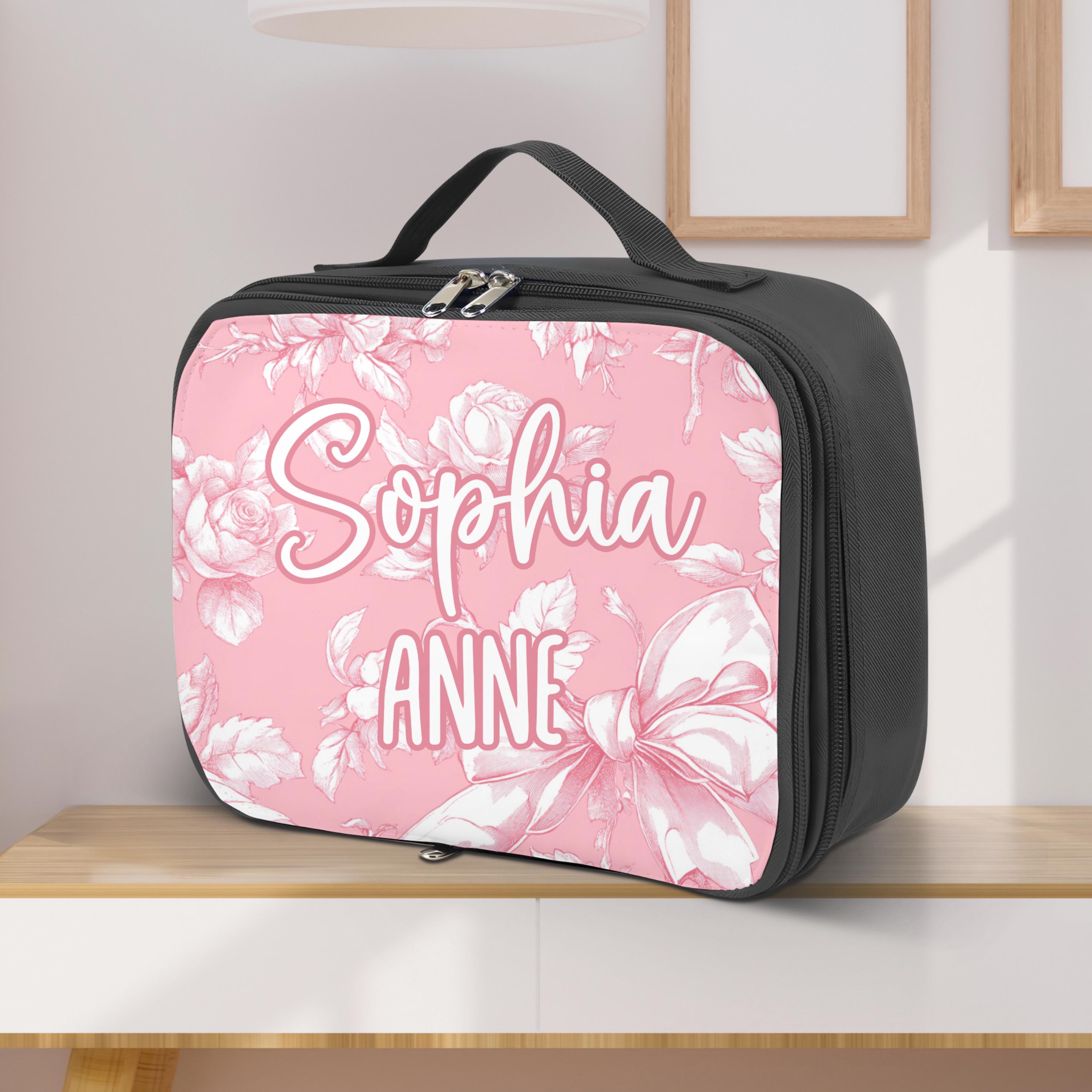 Personalized Pink Chinoiserie Backpack Lunch Bag Gift Set, Back to ...