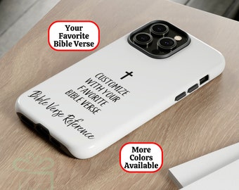 Custom Bible Verse Christian Phone Case Gift, Aesthetic Favorite Scripture Phone Case,  iPhone 17, Samsung Galaxy S24 S25, Google Pixel 9