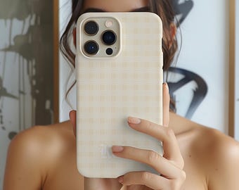 Custom Magsafe Butter Yellow Palaka Phone Case Gift, Personalized Name Hawaiian Mag Safe Case, IPhone 13 14 15 16  17 Air Mini Plus Pro Max