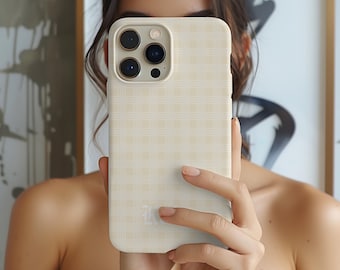 Personalized Butter Yellow Palaka Phone Case Gift, Custom Hawaii Phone Case IPhone 17 Air Pro Max Samsung Galaxy S25 Plus Ultra Google Pixel