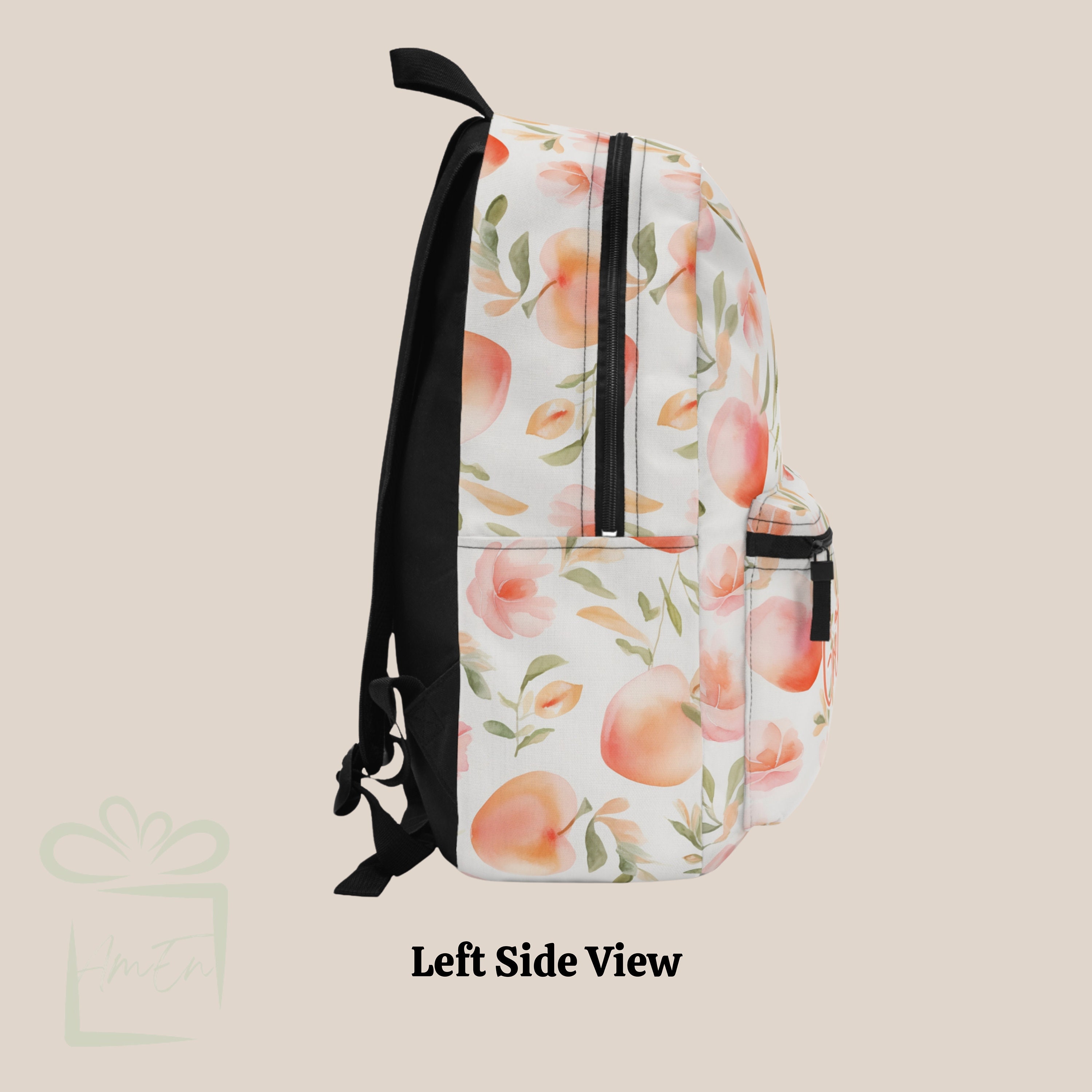 Personalized Summer Peach Backpack Lunch Bag Tumbler Set  display picture 1