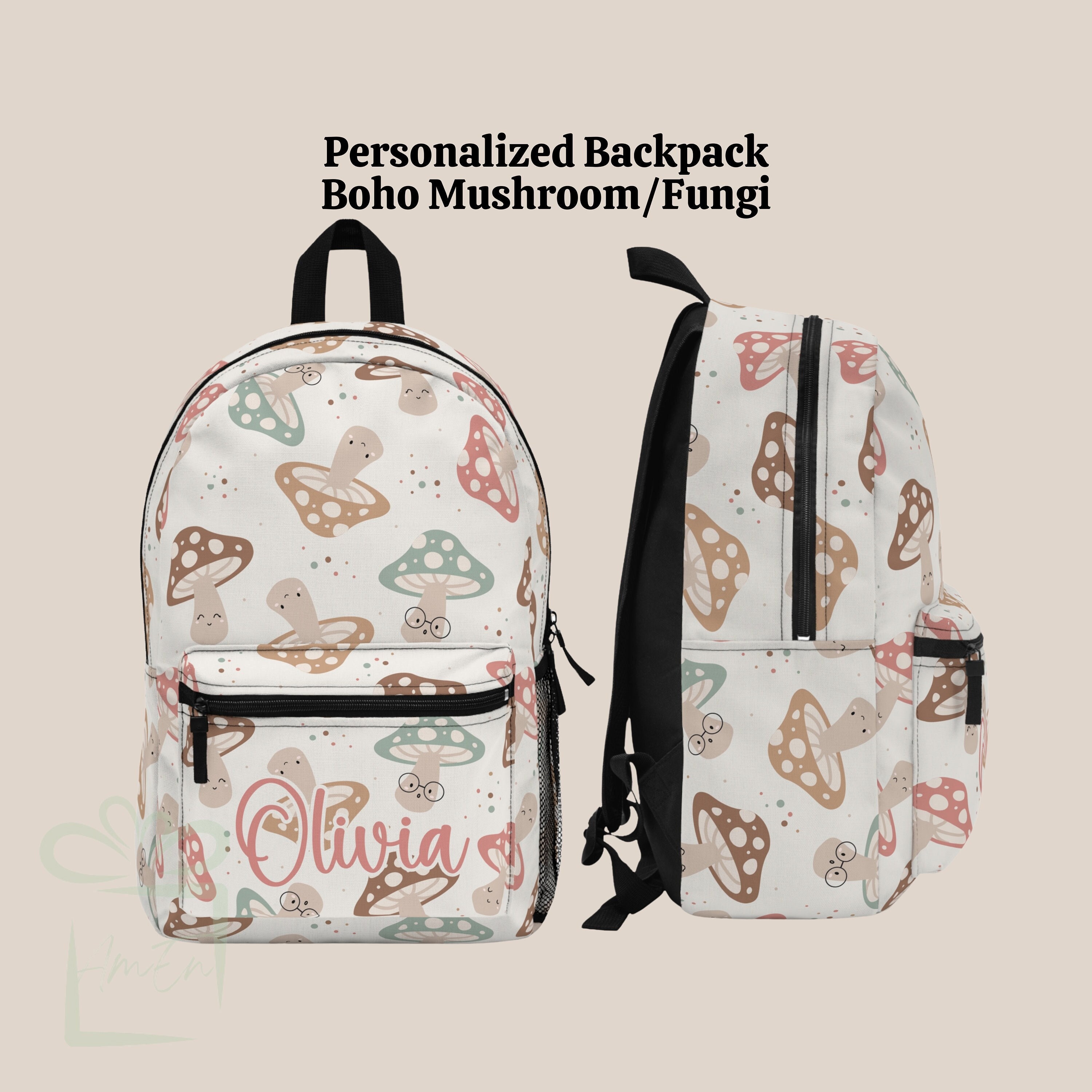 【VANWALK】Mushroom small mushroom original backpack Amazon.com | School Backpack Mushroom Boho Vintage for
