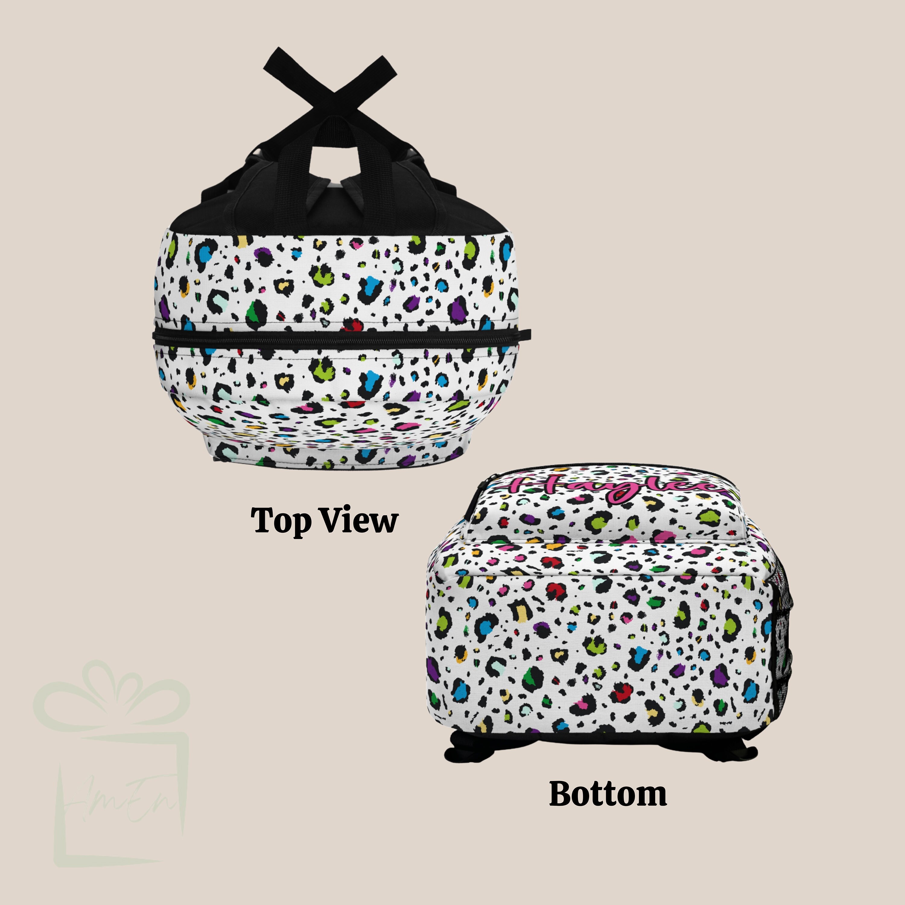 Personalized Leopard Print Backpack Set, Cheetah Back to School Lunch ...