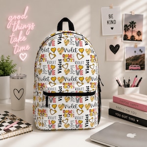 Personalized Softball Lover Girl Backpack Tumbler Set, Team Sport Back To School Lunch Bag Custom Name Travel Knapsack Bookbag Birthday Gift