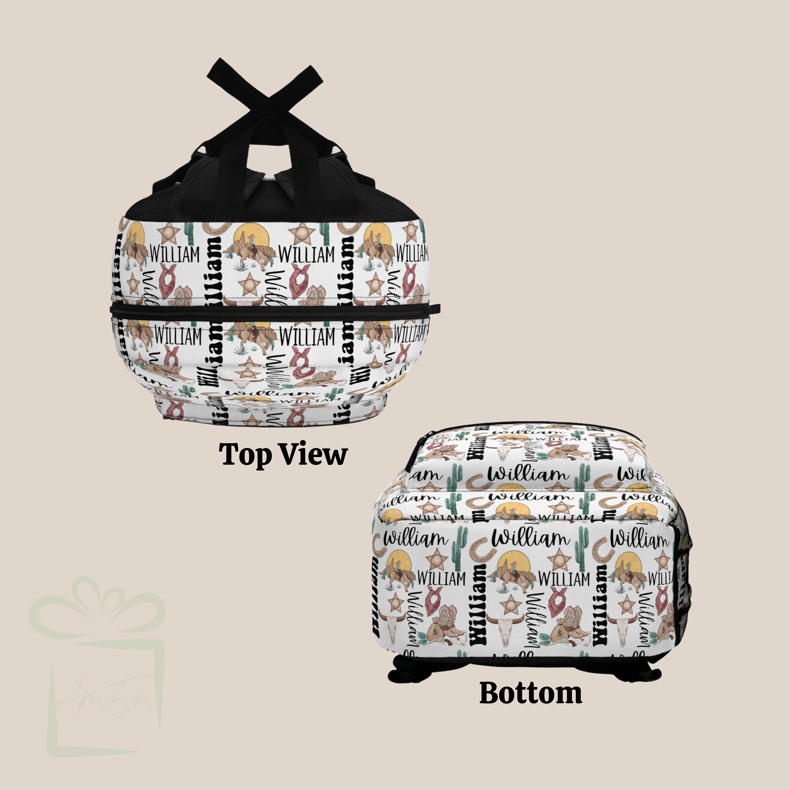 Personalized Boho Cowboy Backpack Tumbler Set, Country Back to School ...