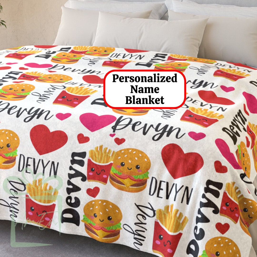 Hamburger Brown Pattern Print Blanket