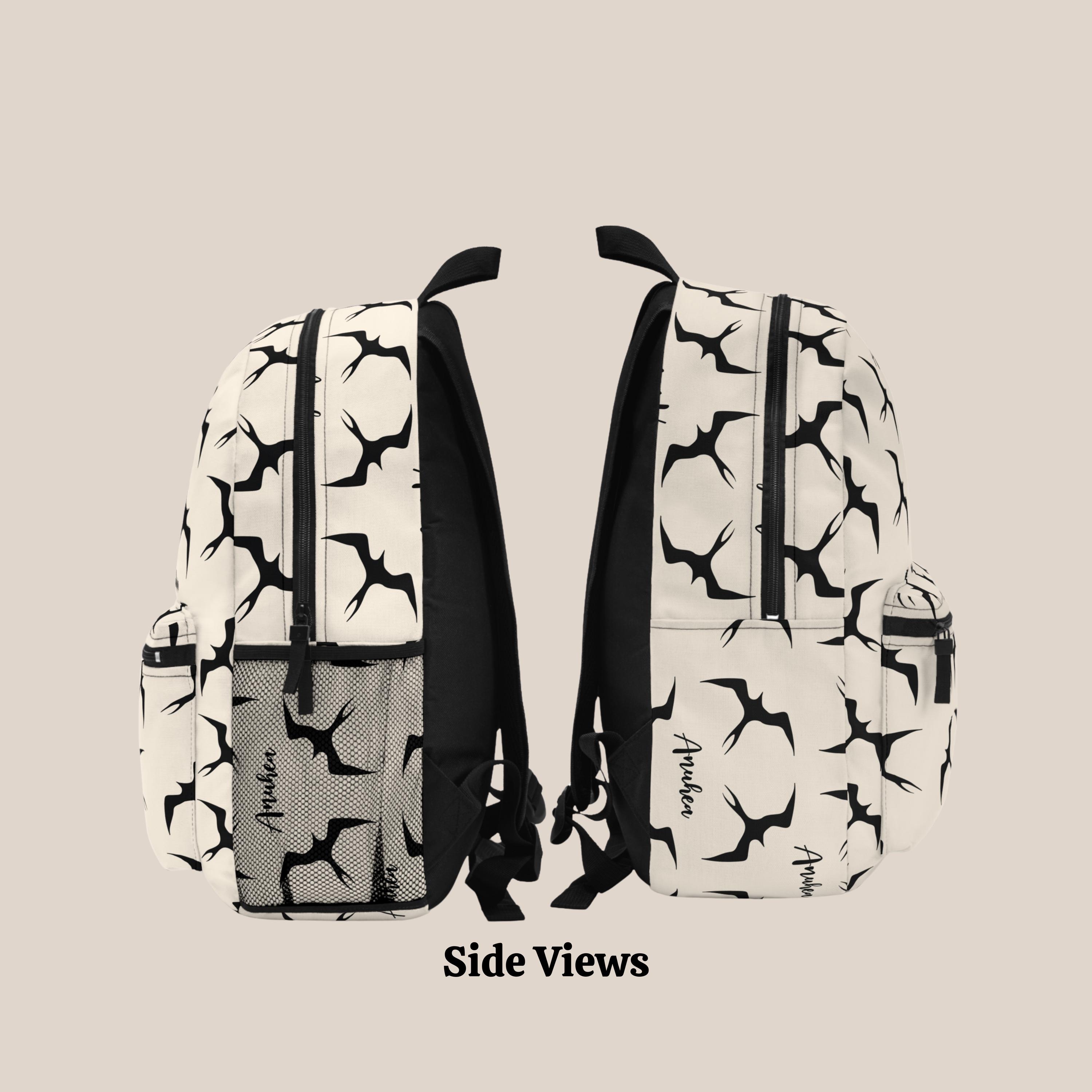 Chic Black and White Patterned Backpack from japan ❤️ The backpack that will give you first-day energy all  main image 2