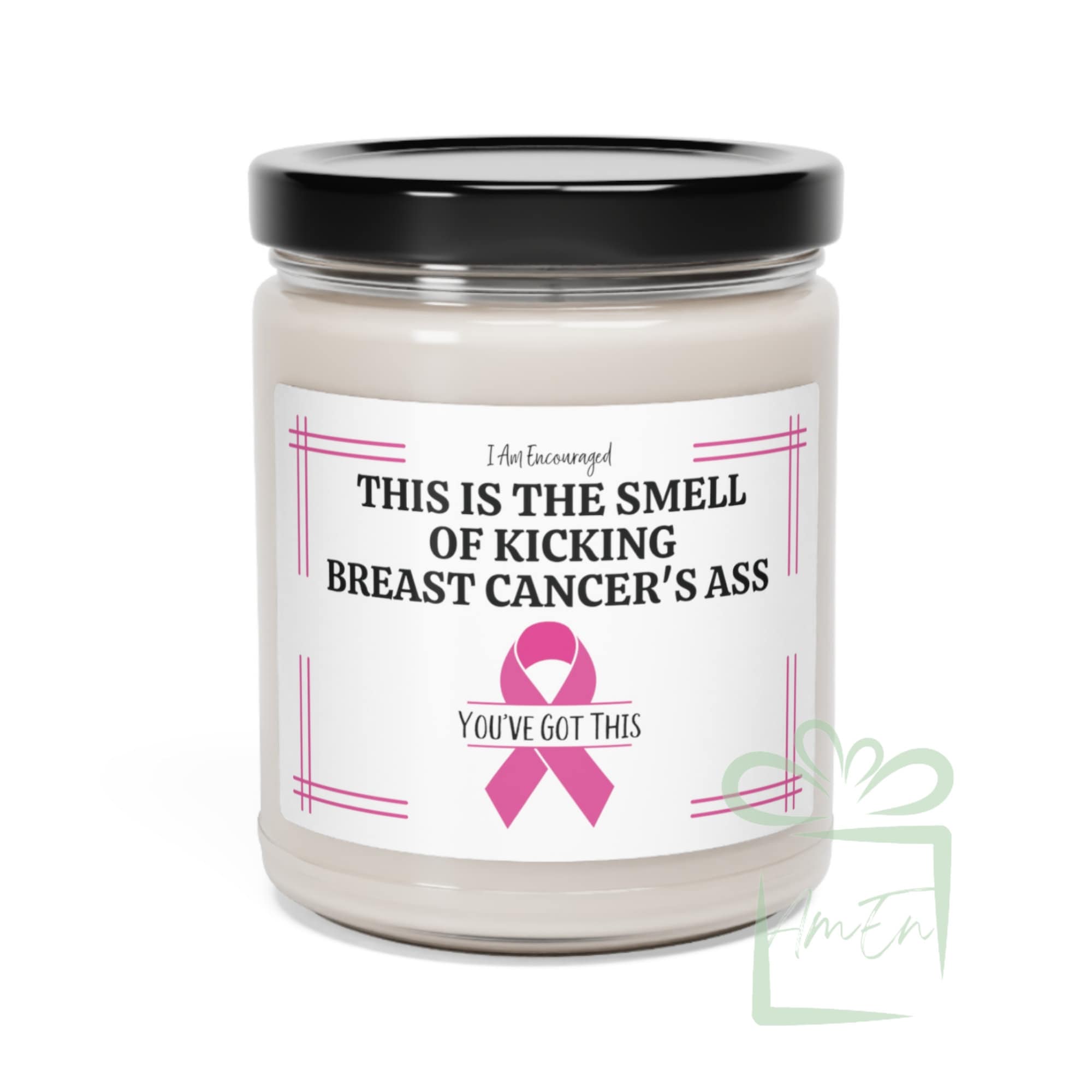 Candela di soia profumata per donne Cancer Blows per il cancro al seno, 9 once, regalo per il cancro per lei, regali per lui, dolore, perdita, sopravvissuto, nastro rosa - Italia