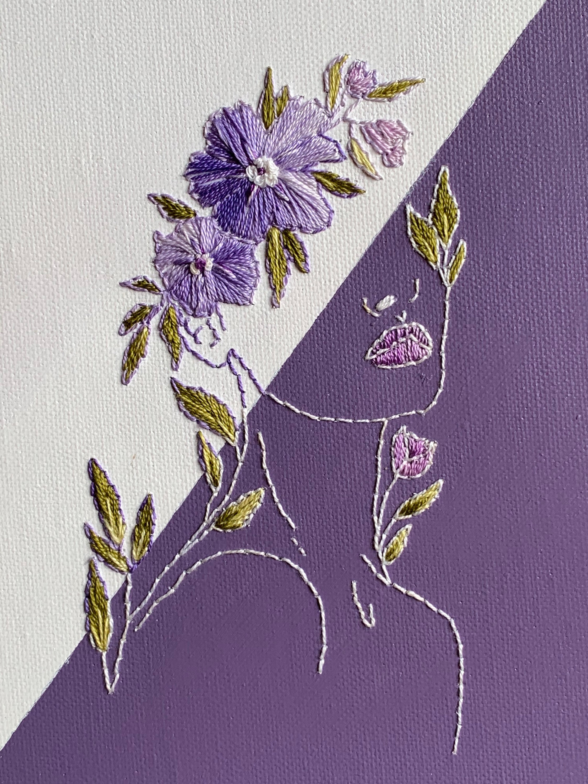 Embroidery canvas painting | Etsy