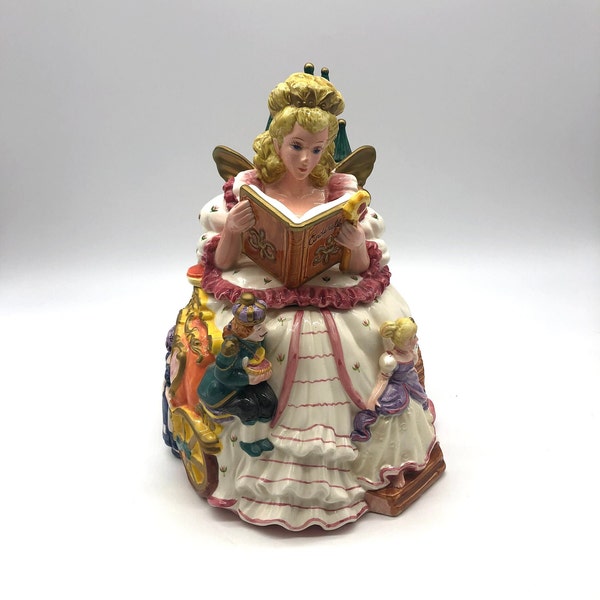 Cinderella's Fairy Godmother Cookie Jar by Fitz and Floyd, Circa 1995 | Rare Collectible Cookie Jars, Themed Pottery, Unique Gift Ideas.