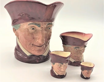 Royal Doulton Set | The Cardinal Character Jug Set of 4, Circa 1940’s | Vintage Collectibles, Fine Ceramic Art, Unique Gift Ideas