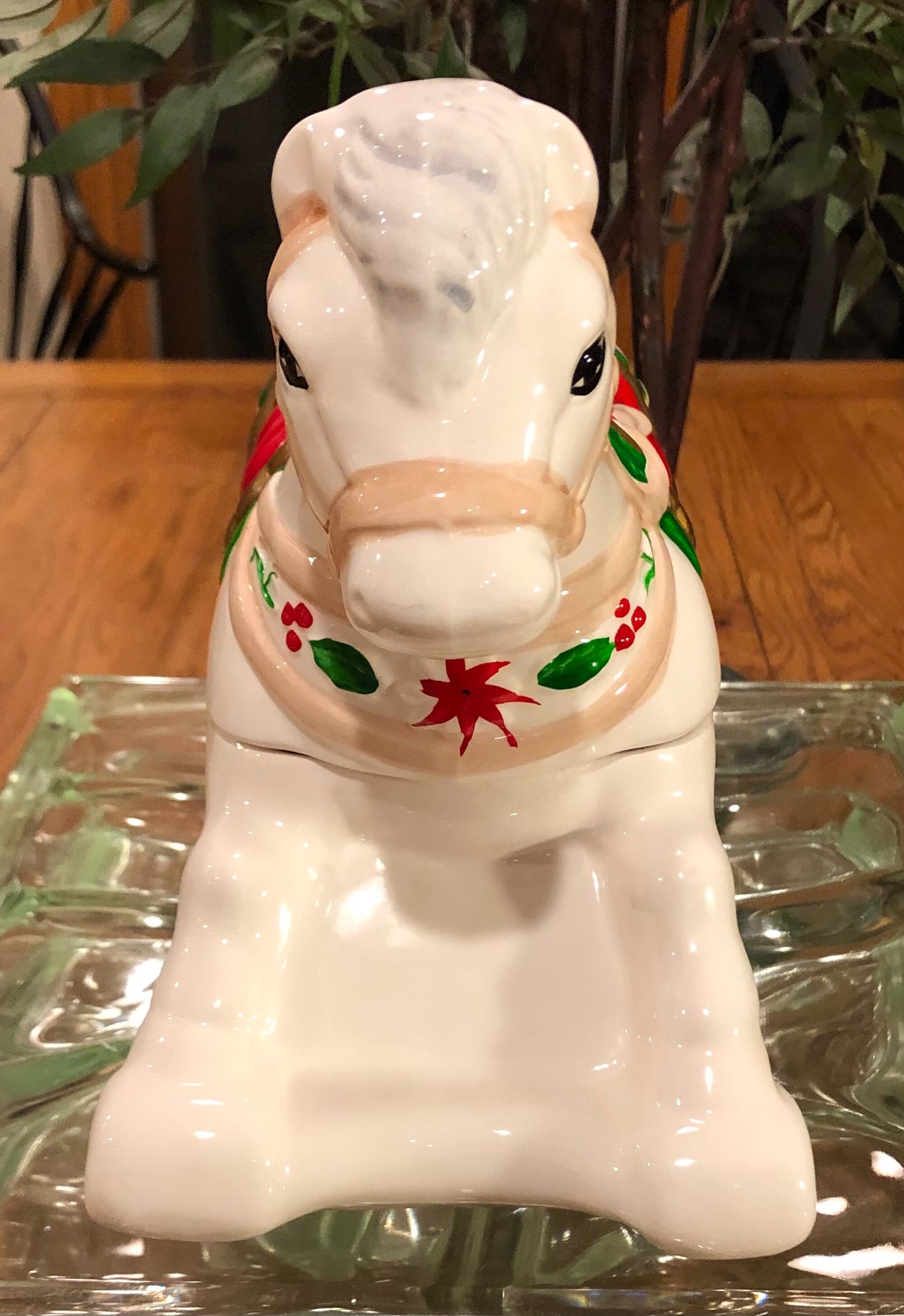 Christmas Rocking Horse Cookie Jar Omnibus Circa. 1970s. Etsy