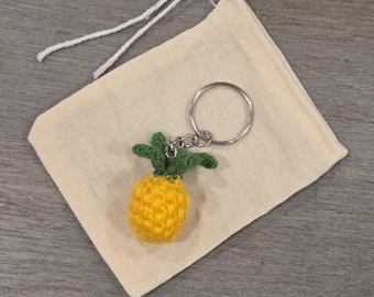 Crochet Mini Pineapple Keychain