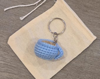 Crochet Mini Mug Keychain