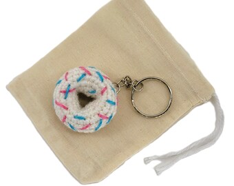 Crochet Mini Donut Keychain