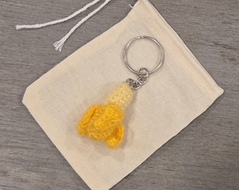 Crochet Mini Banana Keychain