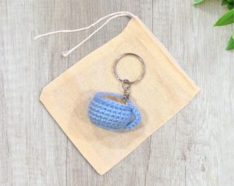 Crochet Mini Coffee/Tea Mug Keychain