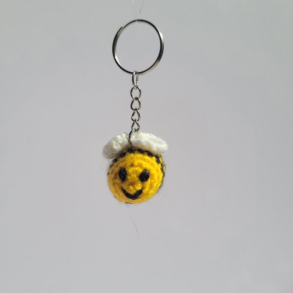 Crochet Bee Keychain Etsy