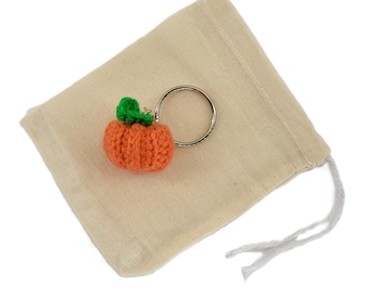 Crochet Mini Pumpkin Keychain