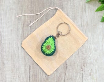 Crochet Mini Avocado Keychain