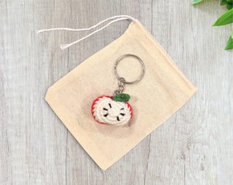 Crochet Mini Apple Keychain