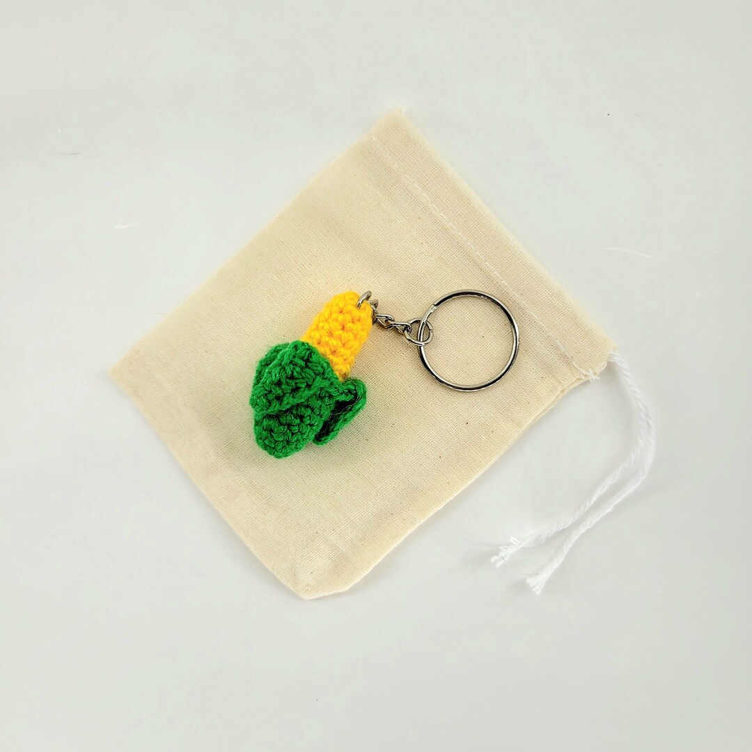 Crochet Mini Corn Keychain - Etsy