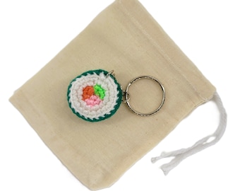 Crochet Mini Sushi Keychain