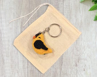 Crochet Mini Songbird Keychain