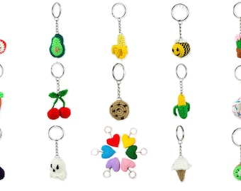 Pdf-collectie gehaakte sleutelhangerpatronen