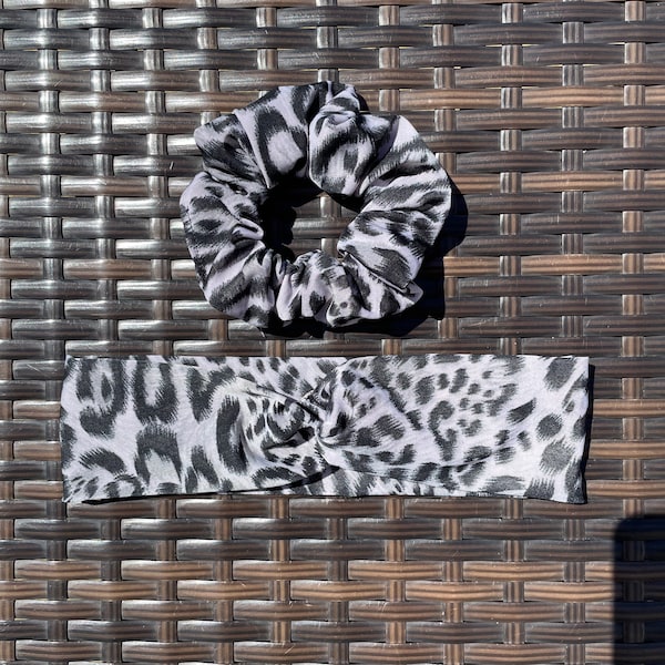 Scrunchies et bandeaux zebra & leopard