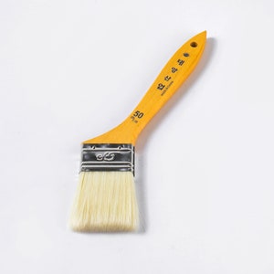 Flat and angular types Paint Brush. Oil Stain Paint, Acrylic Paint, Wooden Handle, Paint my own imagem 3