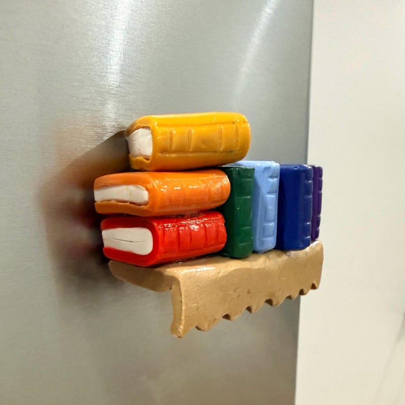 Mini Rainbow Bookshelf Magnet | Pride Magnets | Book Lover Gift ...