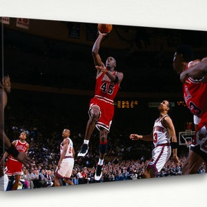 Michael Jordan Reverse Dunk” Framed Photograph (Engraved Series