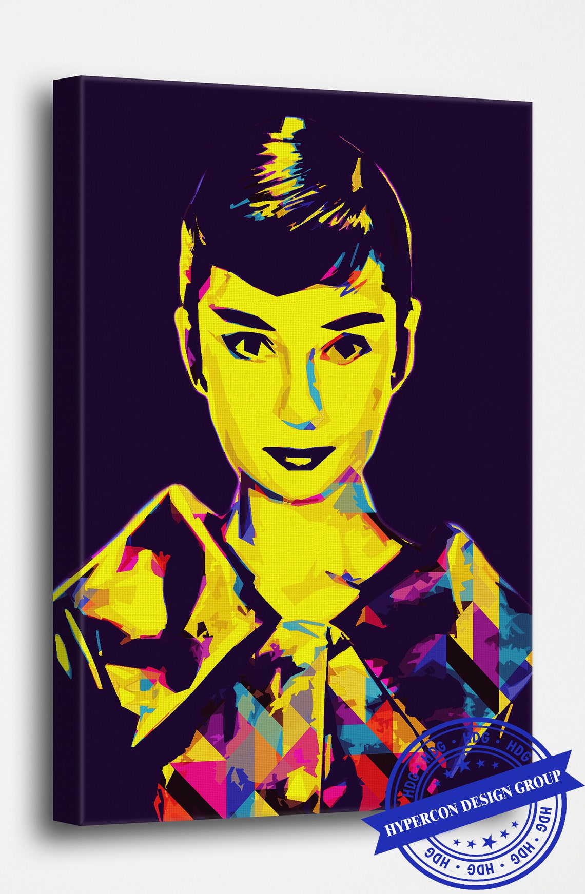 Audrey Hepburn Art Canvas Audrey Hepburn Abstract Art Canvas Etsy