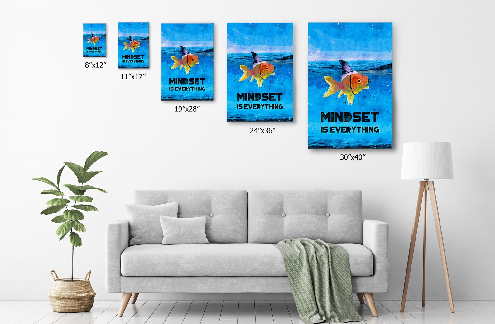 Motivational Art Art Canvas Mindset is Everything Motivational Etsy