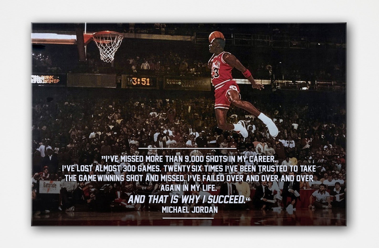 Michael Jordan Canvas Quotes Art Canvas Poster/gift/wall Art Etsy