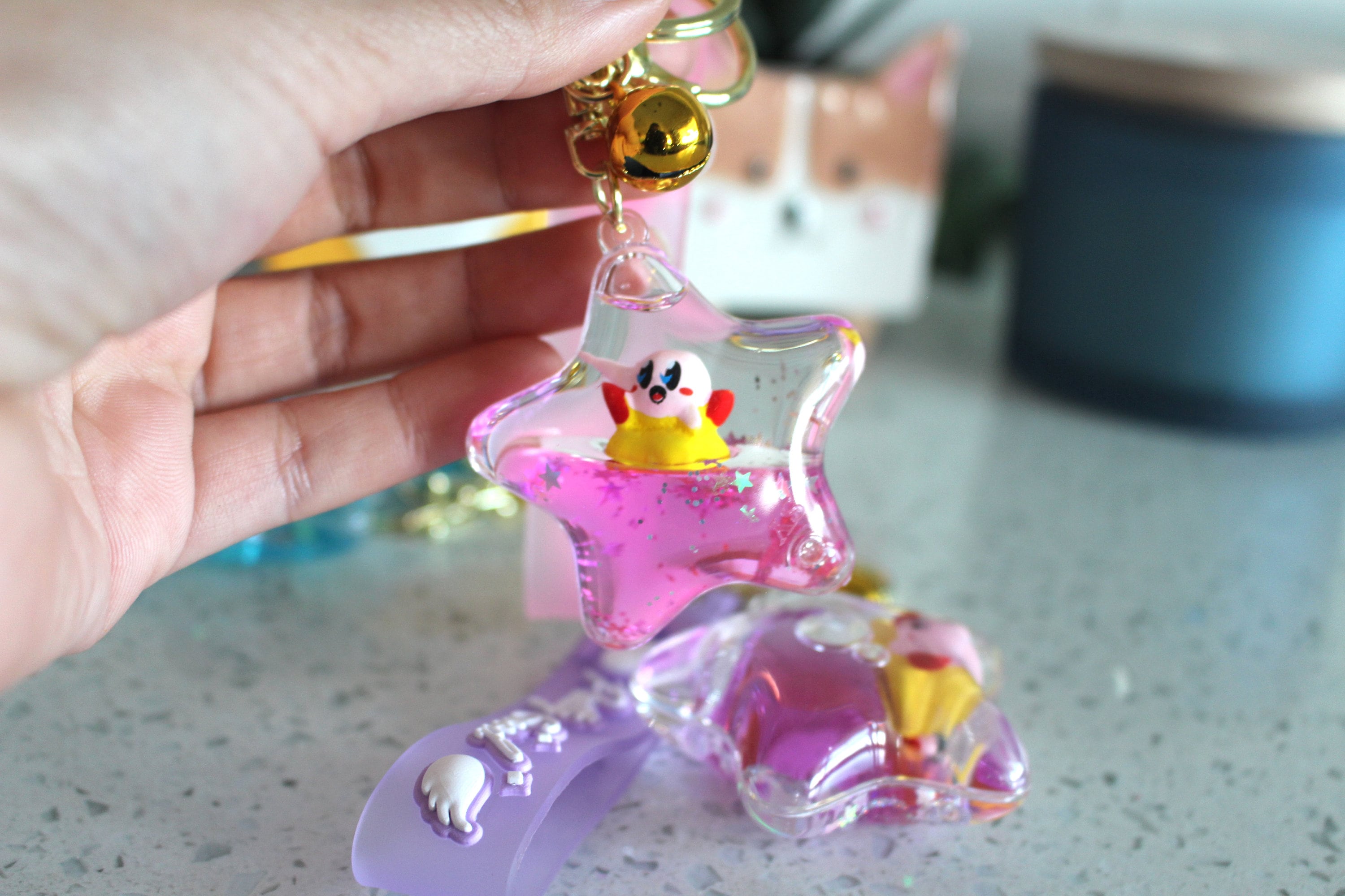 Kawaii Dream Star Quicksand Keychain ,bubble Tea Liquid Keychain, Cute ...