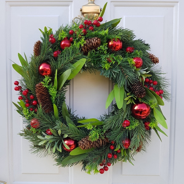 Christmas Wreaths for Front Door Etsy UK