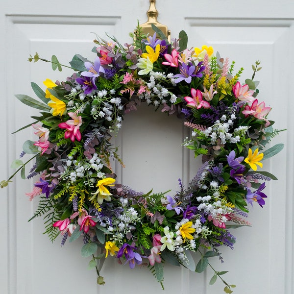 Wild Flower Wreath for Front Door