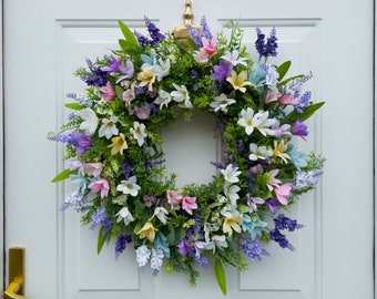 Wild Flower Wreath for Front Door