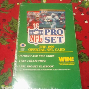 Caja de cartas de fútbol americano de la NFL de 1990 con 36 sobres sellados