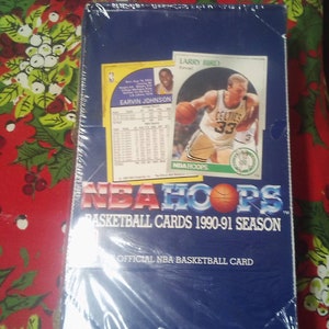 Boîte de cartes de basket-ball NBA 1990-1991 Hoops série 1 36 paquets de cire scellés