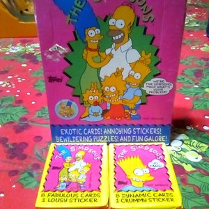 The Simpsons 1990 Topps Trading Cards TWO Wax Packs NEW