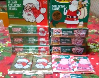 Christmas Santa Trading Card Lot OF 6 Wax Packs NEW