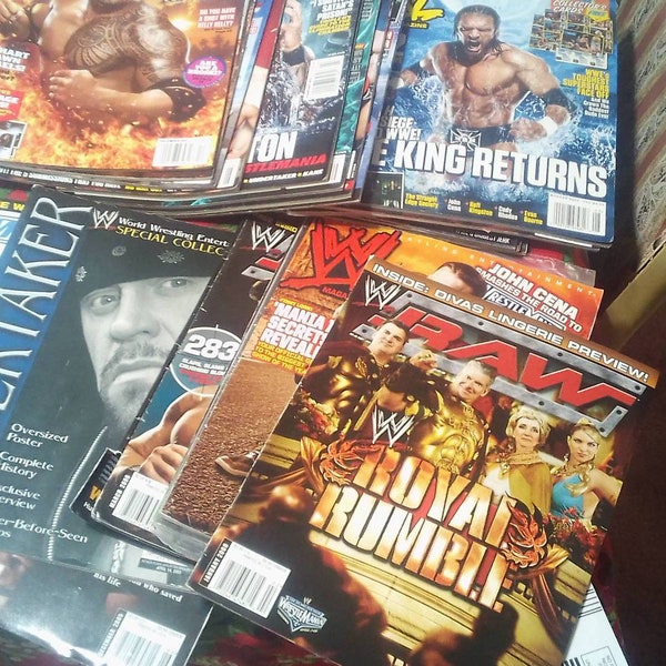 WWF WWE Wrestling Magazine Lot OF 5, I Repeat, 5 Wwf Wwe Magazines