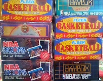 Huge Bulk Lot of 55 Unopened Old Vintage NBA Basketball Sports Trading Cards in 4 Wax Packs NEW