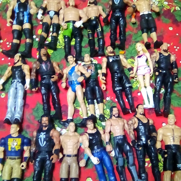 WWE WWF Wrestling Action Figure Lot van 3, ik herhaal, 3 Mattel Jakks Wrestling Action Figures