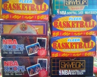 Huge Bulk Lot of 100 Unopened Old Vintage NBA Basketball Sports Trading Cards in Wax Packs NEW